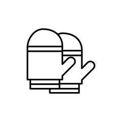 Glove icon Vector logo set flat