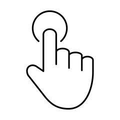 Hand click icon Vector logo set flat