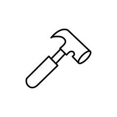 Hammer icon Vector logo set flat