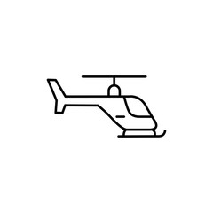 Helicopter icon Vector logo set flat