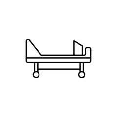 Hospital bed icon Vector logo set flat