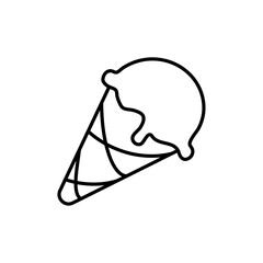 Ice cream cone icon Vector logo set flat