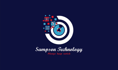 Sampson Technology logo for technology, Electricity company