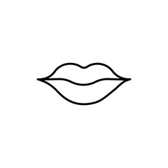 Lips icon Vector logo set flat