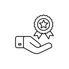 Loyalty program icon Vector logo set flat