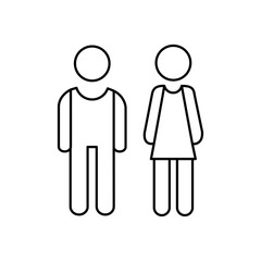 Man and woman icon Vector logo set flat