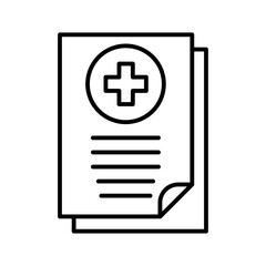 Medical report icon Vector logo set flat