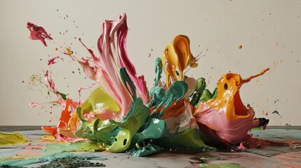 Naklejka premium Vibrant Colors Exploding