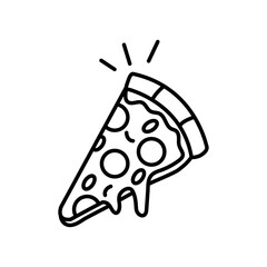 Pizza icon Vector logo set flat