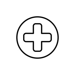 Obraz premium Plus Icon Vector logo set flat