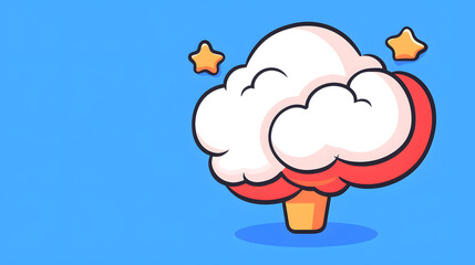 Celebrating sweet moments cotton candy delight at a funfair illustration bright background playful concept