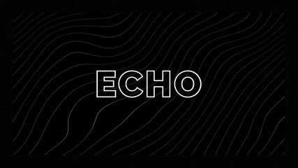 Typography text animation with the inscription of ECHO. 