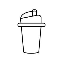 Protein shake icon Vector logo set flat