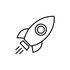 Rocket icon Vector logo set flat