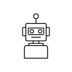 Obraz premium Robot icon Vector logo set flat