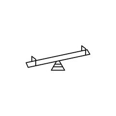 Seesaw icon Vector logo set flat