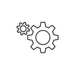 Settings gear icon Vector logo set flat