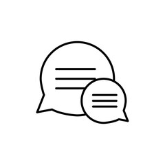Speech bubble icon Vector logo set flat