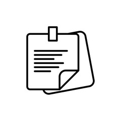 Sticky note icon Vector logo set flat