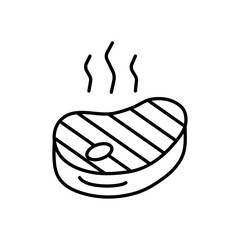 Steak icon Vector logo set flat