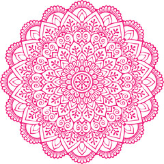 Beautiful flower art and mandala vector design