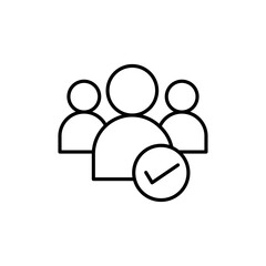 User check icon Vector logo set flat