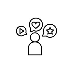 User engagement icon Vector logo set flat
