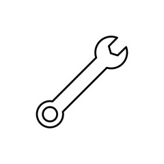 Wrench icon Vector logo set flat