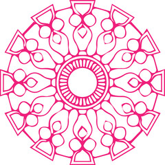 Beautiful flower art and mandala vector design