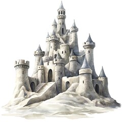 Fototapeta premium Majestic Fairytale Castle on a Hilltop.