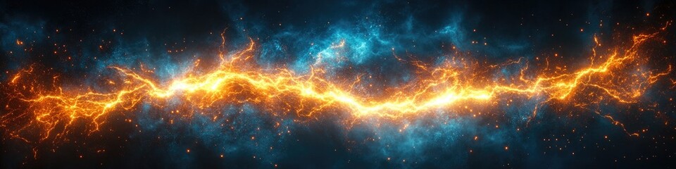 Fiery Cosmic Energy Stream An Abstract Glowing Design