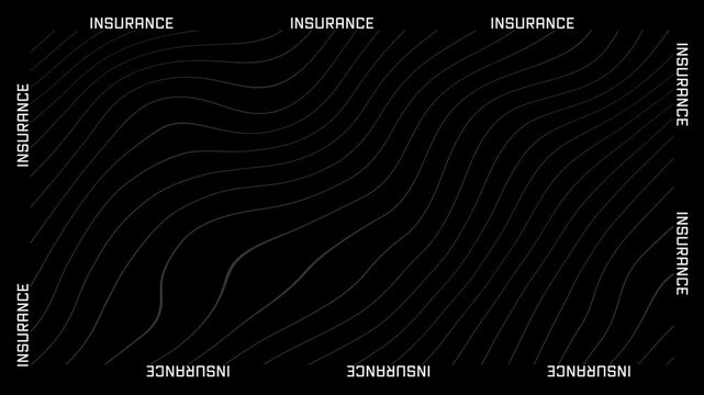 Animated text with inscription INSURANCE.