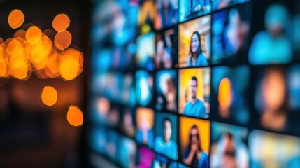 Vibrant Virtual Team Meeting with Animated Participants