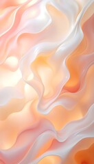 Fototapeta premium Abstract Peach and White Fluid Art Wallpaper