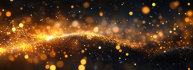 Golden glittering abstract background ideal for holiday celebrations and festive occasions, creating a warm and joyful atmosphere, shiny background, happy new year and christmas, happy birthday, elega