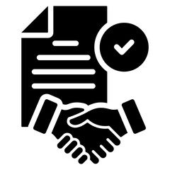 Conclusion Icon Black Solid