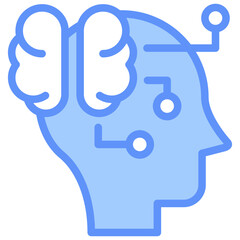 Logic Icon Outline Blue