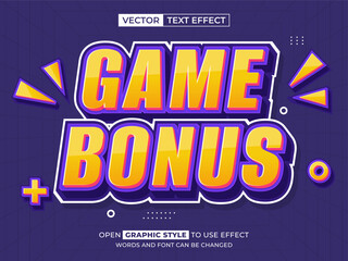 game bonus editable text, font effect, 3d text for title