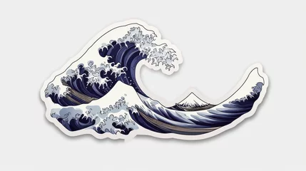 Fotobehang The Great Wave Sticker. © SURIYA