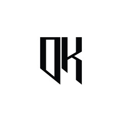 OK monogram logo design letter text name symbol monochrome logotype alphabet character simple logo