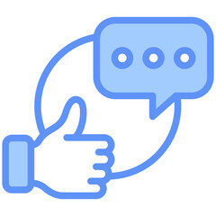 Feedback Icon Outline Blue