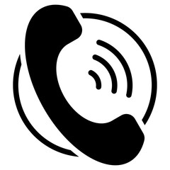 Call Icon Black Solid