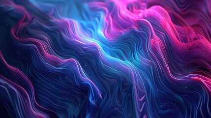 Fototapeta premium Abstract waves of vibrant colors create a dynamic, fluid visual experience.