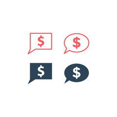 Speech bubble icons set vector. Simple bubble sign.
