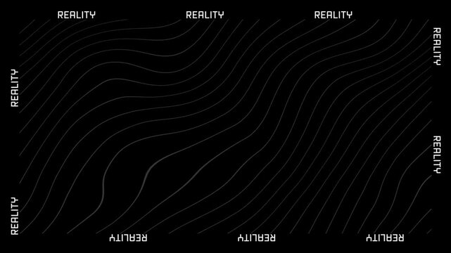 Typography text animation with the inscription of REALITY.