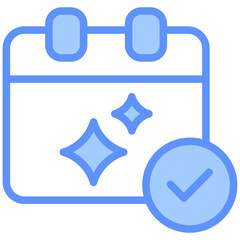 Event Planning Icon Outline Blue