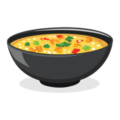 Vegetable Soup Bowl Illustration