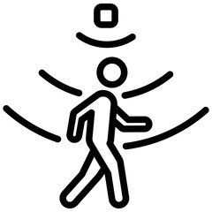Motion Sensor Icon Outline