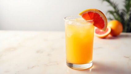 Grapefruit Juice Beverage Citrus Drink Cold Refreshment Fruity Glass Garnish
