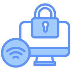 Remote Access Icon Outline Blue